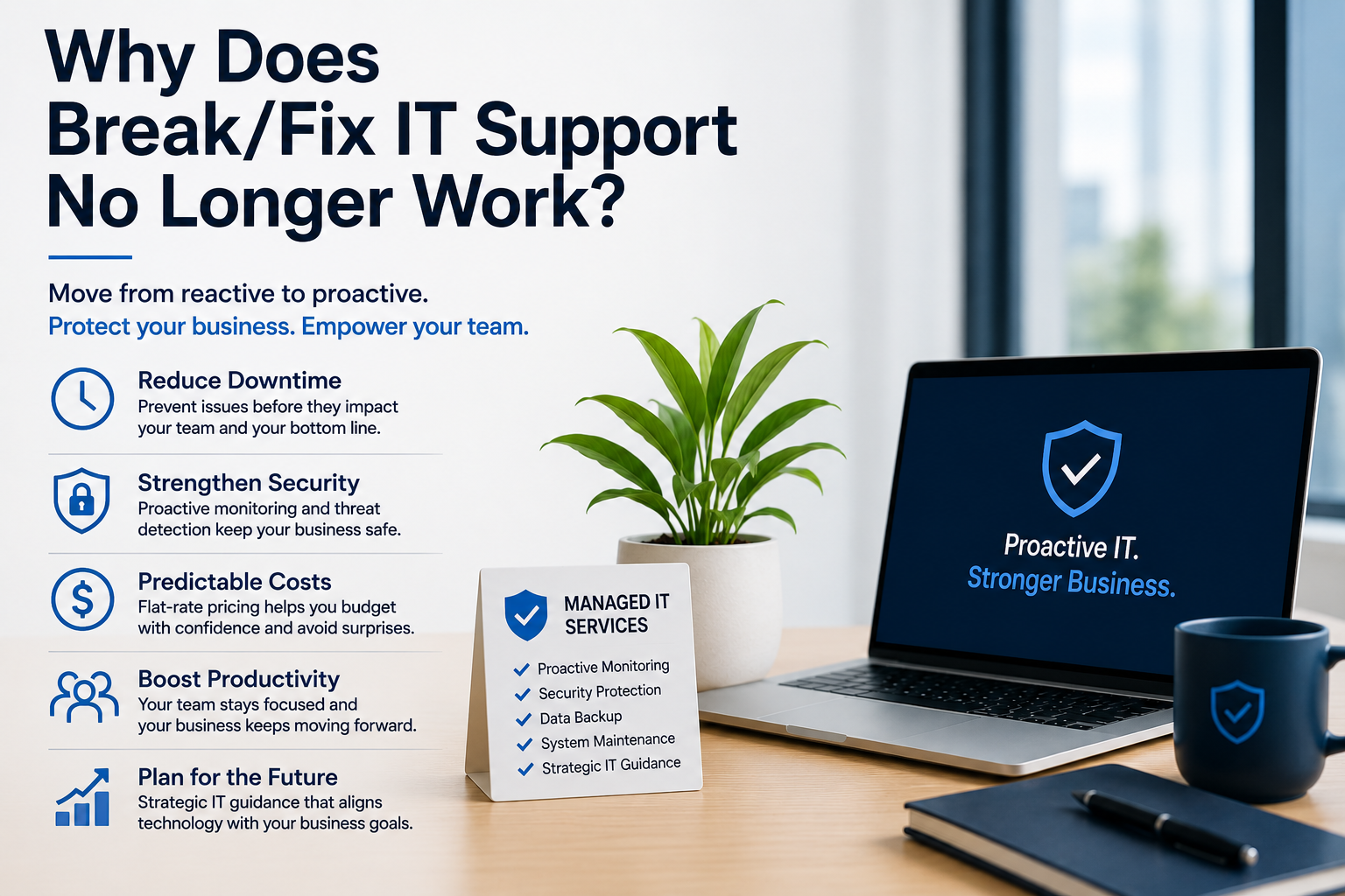 Managed IT services team monitoring business technology and cybersecurity